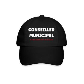Stadtrat Typo Black Bold - Baseballkappe - Schwarz/Schwarz - Vorne