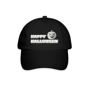HAPPY HALLOWEEN - Baseballkappe - Schwarz/Schwarz - Vorne