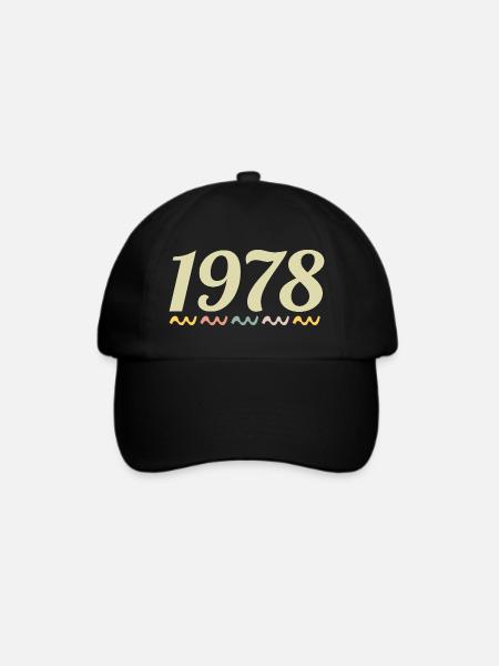 1978 - Baseballkappe - Schwarz/Schwarz