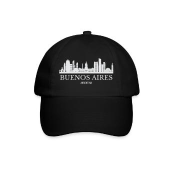 Buenos Aires Skyline, Buenos Aires Argentinien - Baseballkappe - Schwarz/Schwarz - Vorne