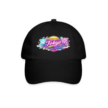 Tokyo Neon - Baseballkappe - Schwarz/Schwarz - Vorne