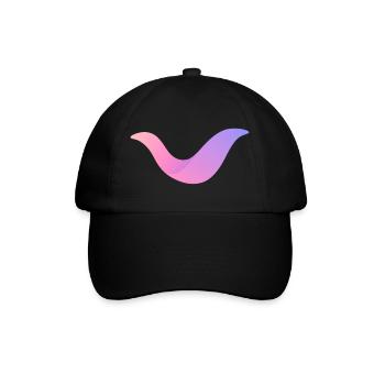 Gradient Swoosh-Nebel - Baseballkappe - Schwarz/Schwarz - Vorne