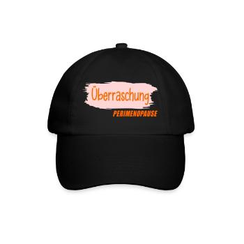 Überraschung - Frauen Perimenopause - Baseballkappe - Schwarz/Schwarz - Vorne