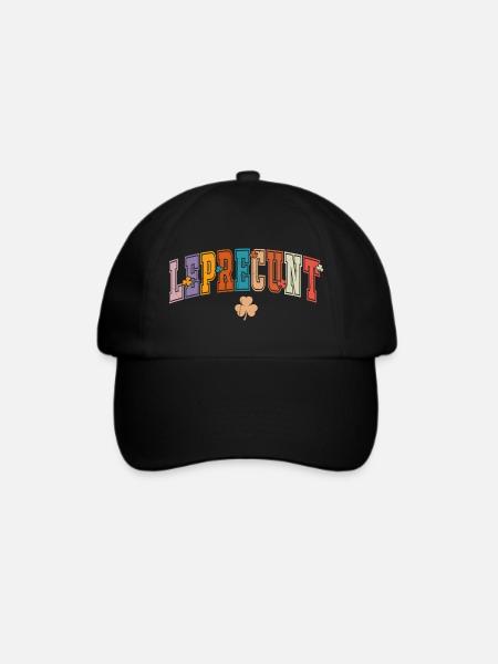 Leprechaun Regenbogen Leprecunt Geschenk - Baseballkappe - Schwarz/Schwarz