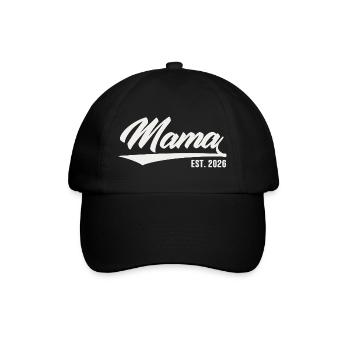 Mama 2026 Vintage Mama est 2026 - Baseballkappe - Schwarz/Schwarz - Vorne