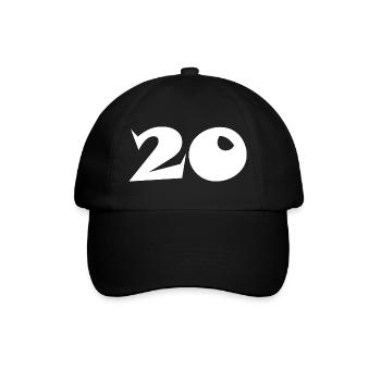 20. 20. JAHRESTAG. 20-JÄHRIGES JUBILÄUM. 20 JAHRE. - Baseballkappe - Schwarz/Schwarz - Vorne
