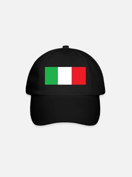 italia - Baseballkappe - Schwarz/Schwarz
