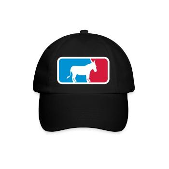 sport logo cool esel pferd pony klein packesel lan - Baseballkappe - Schwarz/Schwarz - Vorne