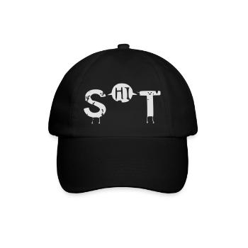 shit - Baseballkappe - Schwarz/Schwarz - Vorne