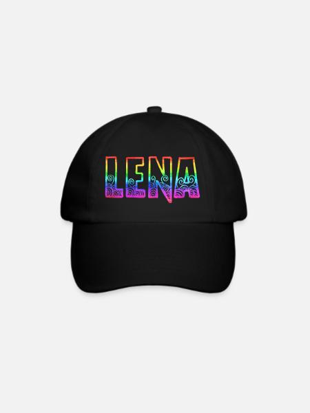 lena rs regenbogen - Baseballkappe - Schwarz/Schwarz