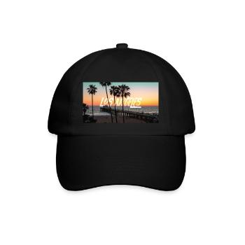 Los Angeles - California - USA - Baseballkappe - Schwarz/Schwarz - Vorne
