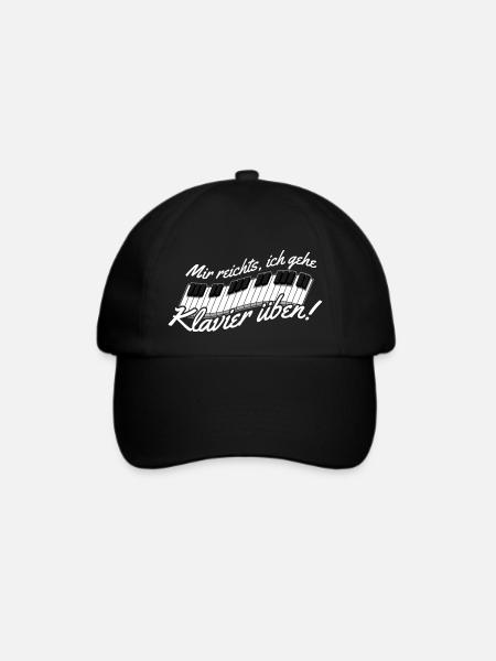 Mir reichts ich gehe Klavier üben - Baseballkappe - Schwarz/Schwarz