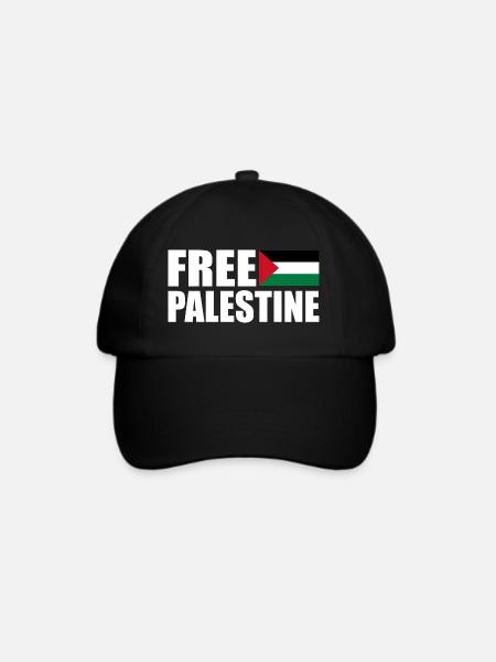 Free palestine - Baseballkappe - Schwarz/Schwarz