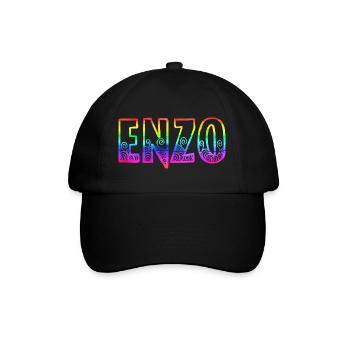 enzo rs regenbogen - Baseballkappe - Schwarz/Schwarz - Vorne