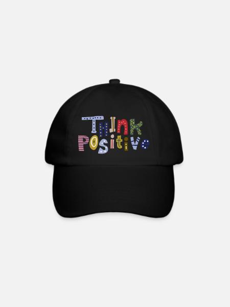 Positiv denken - Baseballkappe - Schwarz/Schwarz