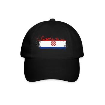 Kroatien Kroatisch Hrvatska Kroaten Kroaten Kroaten - Baseballkappe - Schwarz/Schwarz - Vorne
