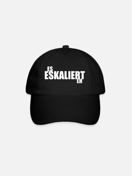 Es eskaliert eh - Baseballkappe - Schwarz/Schwarz