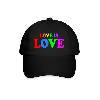 Love is love - Baseballkappe - Schwarz/Schwarz - Vorne