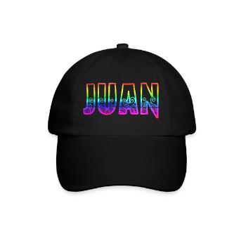 juan rs regenbogen - Baseballkappe - Schwarz/Schwarz - Vorne