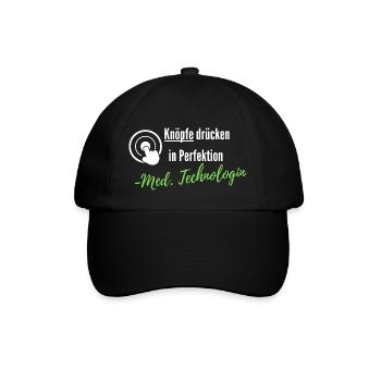 Medizinische Technologin MTA MTRA Radiologie - Baseballkappe - Schwarz/Schwarz - Vorne