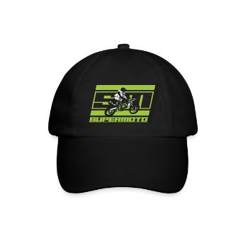 SM SUPER MOTO - Baseballkappe - Schwarz/Schwarz - Vorne