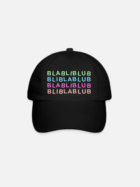 Bla Bli Blub - Baseballkappe - Schwarz/Schwarz