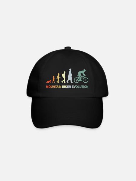 Mountainbiker Evolution - Baseballkappe - Schwarz/Schwarz