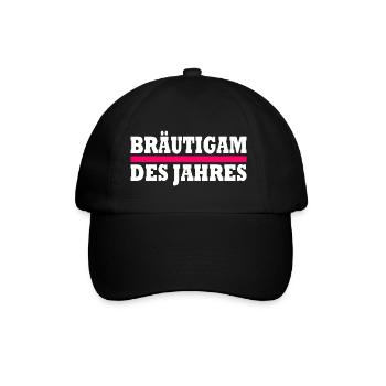 bräutigam des jahres - Baseballkappe - Schwarz/Schwarz - Vorne
