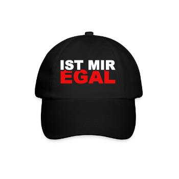 Ist mir egal - Baseballkappe - Schwarz/Schwarz - Vorne