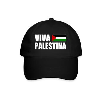 Viva palestina - Baseballkappe - Schwarz/Schwarz - Vorne