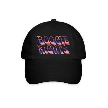 boogie nights - Baseballkappe - Schwarz/Schwarz - Vorne