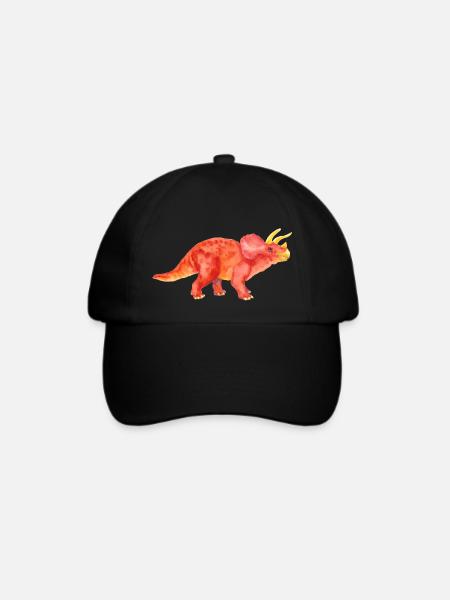 Triceratops - Baseballkappe - Schwarz/Schwarz