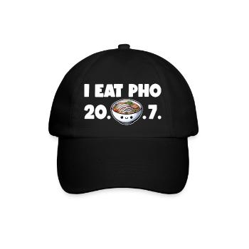 Pho Vietnamesisches Essen Vietnam Pho - Baseballkappe - Schwarz/Schwarz - Vorne