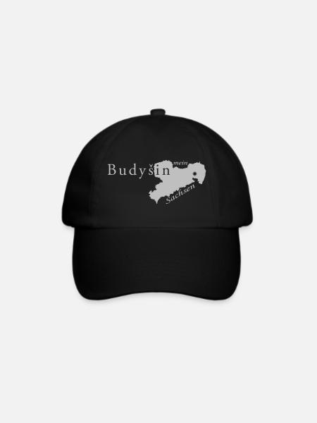 Budyšin (Bautzen) - Mein Sachsen - Heimatstadt - Baseballkappe - Schwarz/Schwarz