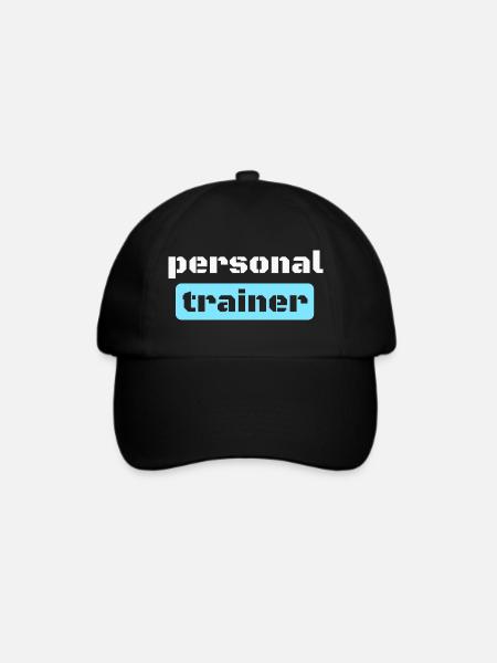 Personal Trainer Fitnesstrainer - Baseballkappe - Schwarz/Schwarz