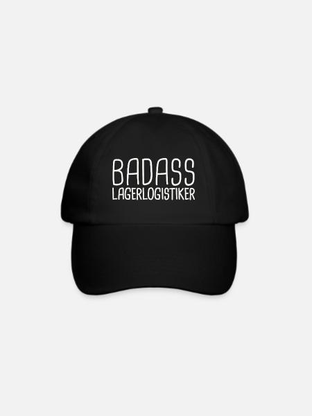 Lagerlogistiker Badass - Baseballkappe - Schwarz/Schwarz