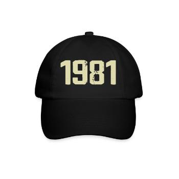 Jubiläum 1981 - Baseballkappe - Schwarz/Schwarz - Vorne