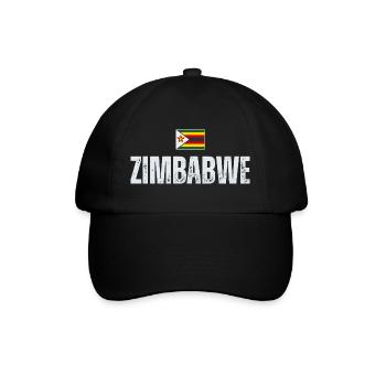 Flagge von Simbabwe, simbabwischer Patriot - Baseballkappe - Schwarz/Schwarz - Vorne