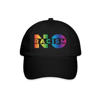 No Racism - Baseballkappe - Schwarz/Schwarz - Vorne