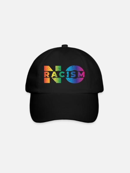 No Racism - Baseballkappe - Schwarz/Schwarz