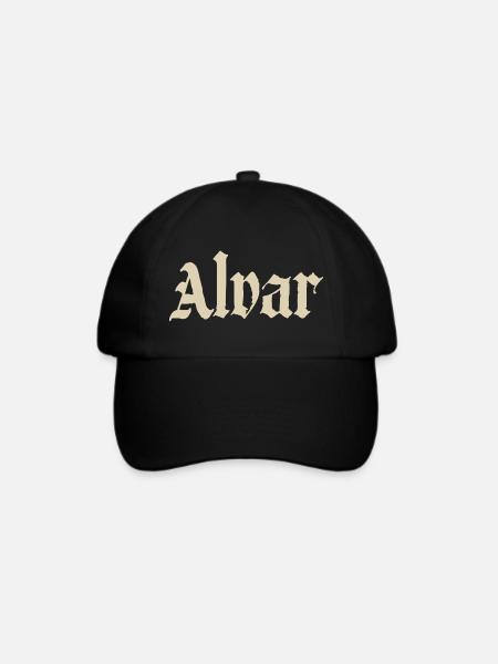 Alvar Gothic Schriftdesign - Baseballkappe - Schwarz/Schwarz