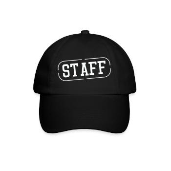 Staff Stempel Vintage Abdruck - Baseballkappe - Schwarz/Schwarz - Vorne
