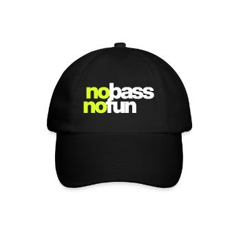 Kein Bass Kein Spaß - Baseballkappe - Schwarz/Schwarz - Vorne