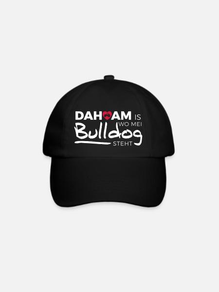 Dahoam is wo mei Bulldog steht - Baseballkappe - Schwarz/Schwarz