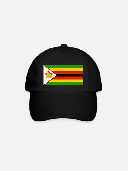 Simbabwe - Baseballkappe - Schwarz/Schwarz