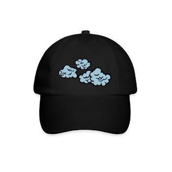Wolken - Baseballkappe - Schwarz/Schwarz - Vorne
