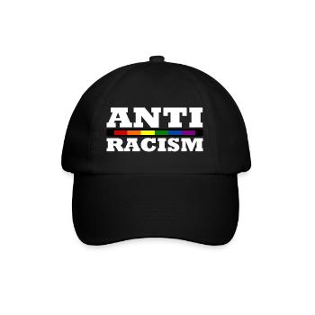 Antirassismus - Baseballkappe - Schwarz/Schwarz - Vorne