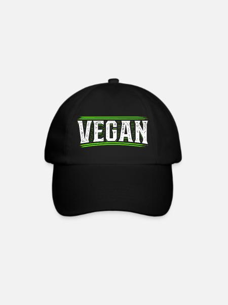 Vegan | Veganer | Veganerin - Baseballkappe - Schwarz/Schwarz
