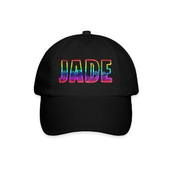 jade rs regenbogen - Baseballkappe - Schwarz/Schwarz - Vorne