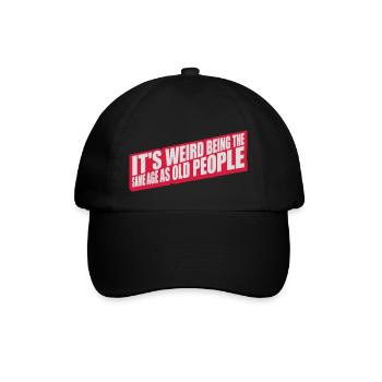 being old people age - Baseballkappe - Schwarz/Schwarz - Vorne